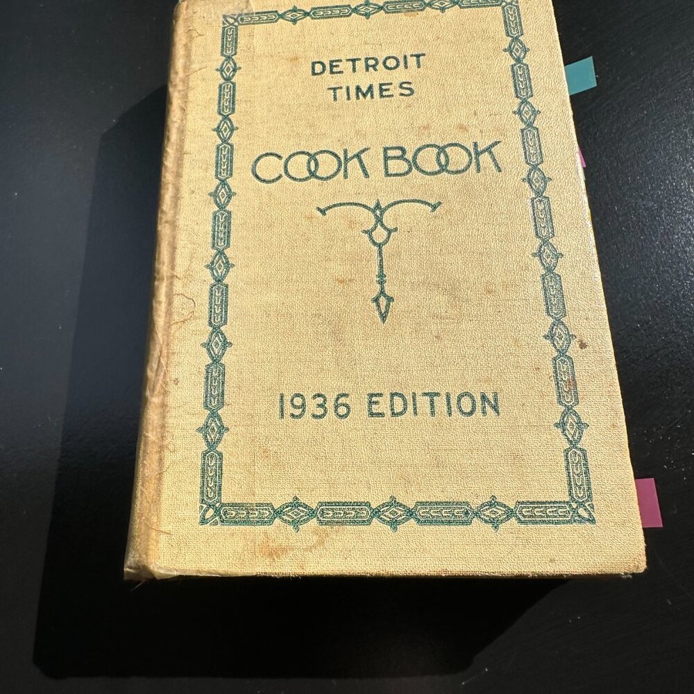 #1936 EDITION DETROIT TIMES COOKBOOK